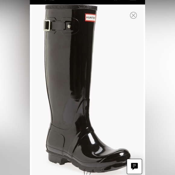 Hunter Boots Tall Glossy Black Size 9 - Picture 13 of 13